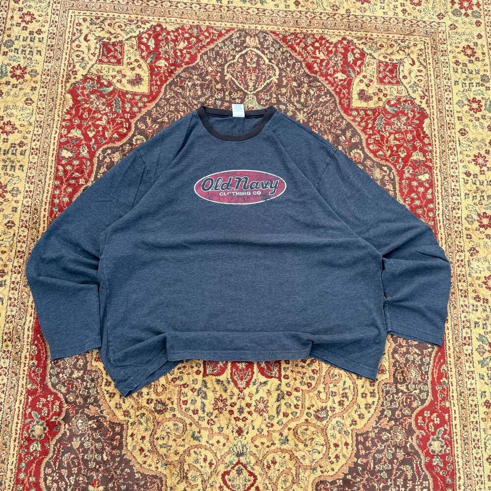 Vintage Old Navy Clothing Co Graphic Long Sleeve T-Shirt XXL